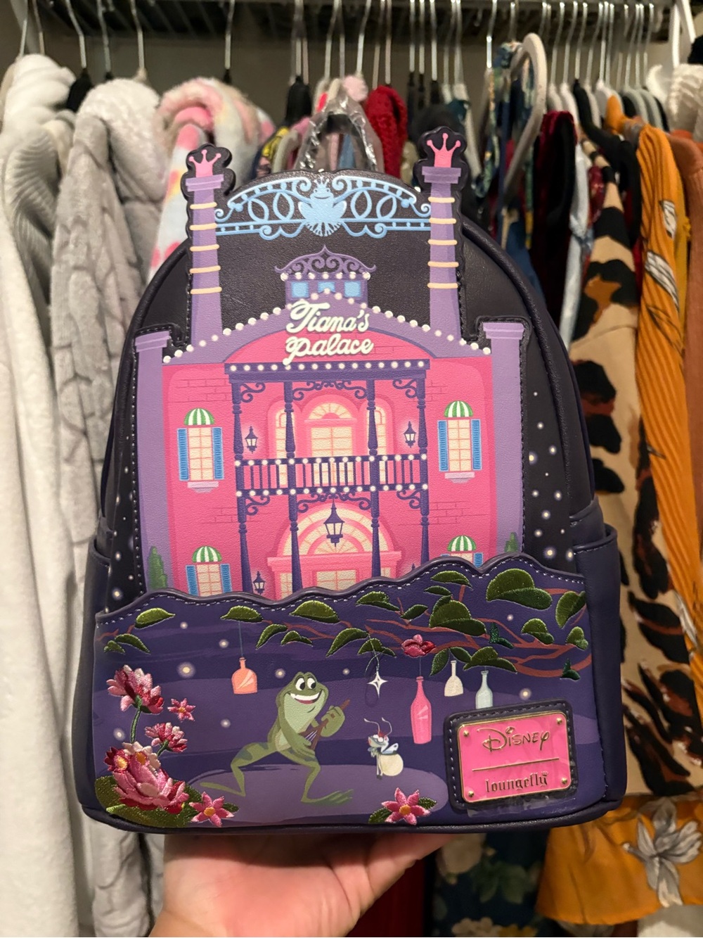 Disney Loungefly | Mini Backpack | Purple and Pink Tiana’s Palace Design